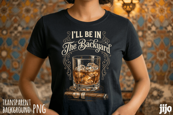 Backyard Whiskey Cigar Drink PNG: A Premium Design Asset