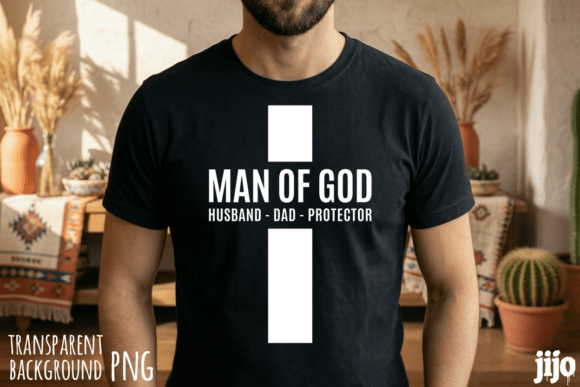 Christian God Husband Dad PNG: Design Assets for Faith-Based Brands