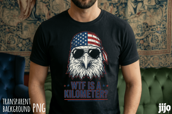 Eagle Patriotic USA Kilometer PNG: A Design Asset for Impact
