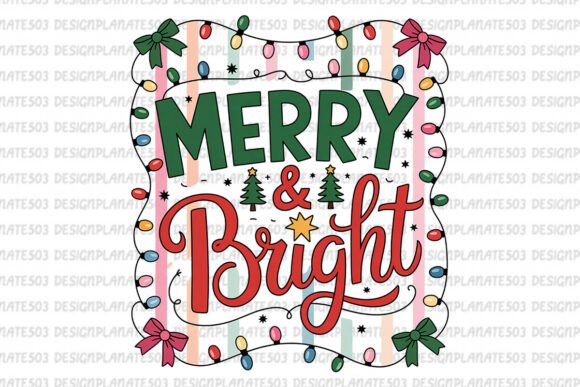 Merry & Bright Christmas PNG: Elevate Your Holiday Designs
