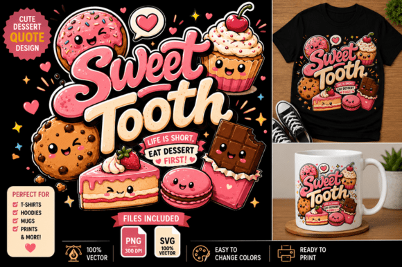 Sweet Tooth Kawaii Style: A Design Asset for Creative Projects